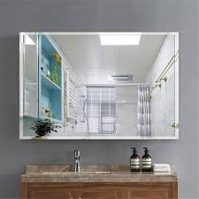 Neu Type Rectangle Simple Large Beveled Glass Wall Mounted Hanging Vanity Mirror In Bathroom Jj00504zzz The Home Depot In 2020 Bathroom Mirror Contemporary Bathroom Mirrors Beveled Glass