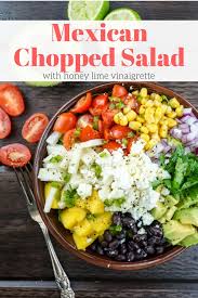 Black Bean Corn Tomato Salad Calories Mexican Chopped Salad With Honey Lime Dressing Slender Kitchen Recipe Mexican Chopped Salad Honey Lime Dressing Chopped Salad