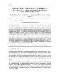 Pdf Cost Of Compliance With Health And Safety Management System Among Contractor In Construction Industry Abdul Rahim Abdul Hamid Academia Edu