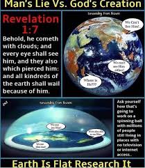 Every eye shall see JESUS when He returns in the clouds, possible on a flat- earth, impossible on a globe.