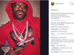 Adrien broner was entertaining in the ring, insulting after the fight and remains polarizing the following day, but how much is too much? Adrien Broner Poses With Gun On Instagram Inside The Ropes Boxing Your 1 Source For Boxing News