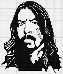 Cross stitch kit from riolis featuring an electric guitar and rock n' roll! Dave Grohl Cross Stitch Pattern Foo Fighters Pattern Rock N Roll Cross Stitch Music Stitch Portraits Cross Stitch Portrait Cross Stitch Cross Stitch Cross Stitch Patterns