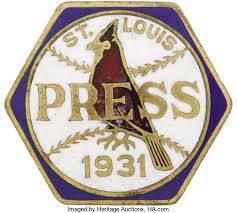 1931 World Series Press Pin (St. Louis Cardinals). The Cardinals