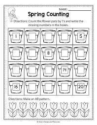 Spring Counting And Make A Pattern Spring Math Worksheets And Activities For Preschool Spring Math Worksheets Kindergarten Spring Math Worksheets Spring Math