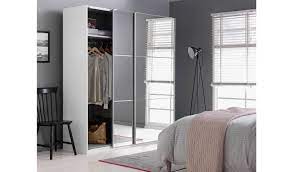 Buy Habitat Holsted Mirrored Large Sliding Wardrobe White Wardrobes Argos Sliding Wardrobe Argos Home Small Bedroom