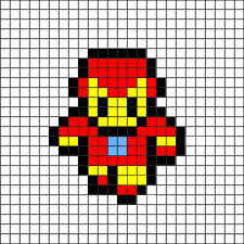 2d Pixel Art Iron Man Pixel Art Pokemon Easy Pixel Art Pixel Art Grid