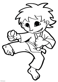 Coloring Page Karate Img 26049 Cartoon Coloring Pages Coloring Pages Cool Coloring Pages