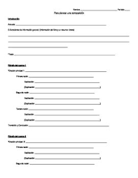 Spanish For Heritage Speakers 5 Paragraph Essay Outline Essay Outline Paragraph Essay Essay