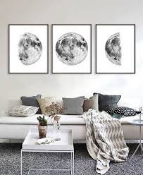 Painting Moon Phases Canvases 52 Ideas For 2019 Wall Decor Bedroom Wall Art Prints Living Room Living Room Decor