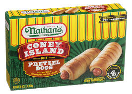 Place in oven and bake at 450°f until golden brown in color, about 12 minutes. Coney Island Pretzel Dogs Nathan S Famous