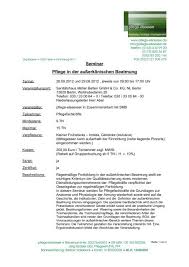 Geben sie jetzt die erste bewertung ab! Seminar Pflege In Der Ausserklinischen Beatmung Pflege Elsasser