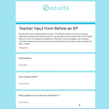 Free Iep Teacher Input Form Google Form Video Special Education Writing Teacher Resources Special Education Teacher Quotes
