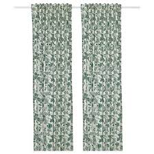 Vinterjasmin Gardiner 1 Par Vit Beige 145x250 Cm Ikea In 2020 Curtains Ikea Double Curtain Rod Set