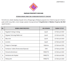 Permohonan bantuan awal pengajian ipta/ipts maidam 2021 (borang). Jawatan Kosong Terkini 2020 Di Maidam Property Sdn Bhd