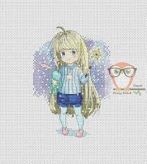 Cross stitch or embroidery patterns for little girls. Free Cute Little Girl Cross Stitch Pattern Embroidery Design Cross Stitch Cross Stitch Patterns Free Free Cross Stitch
