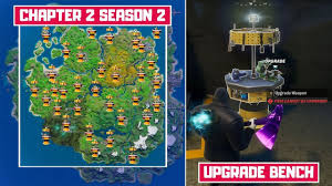 Upgrade benches are new objects in fortnite chapter 2. All Upgrade Bench Locations Use Upgrade Bench To Sidegrade A Weapon Fortnite Chapter 2 Season 2 Youtube