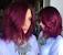 Short Curly Magenta Hair