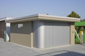 The roof of a double garage can rather still allow a flexible design space than in a single garage in the hillside. Kemmler Garage Fertiggaragen Garagen Carports