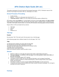 Other directions and running head template. Apa Citation Style Guide 6th Ed 1
