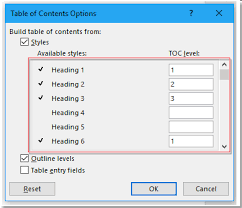 How To Create A Table Of Contents Link To Pages In Word Document