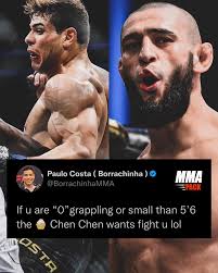 Paulo Costa has some words for Khamzat Chimaev and his choice of opponents.  #paulocosta #mma #ufc #mixedmartialarts #mmamemes #ufcmemes #mmanews