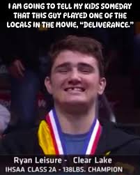 This guy is actually one of the toughest pound-for-pound Iowa HS Guys of  his era! His name is Ryan Leisure from Clear Lake HS and He was a 4X Iowa  HS State