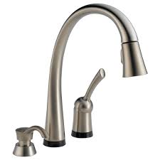 We sell only genuine delta faucet parts. Single Handle Pull Down Kitchen Faucet With Touch2o Technology And Soap Dispenser 980t Sssd Dst Delta Faucet