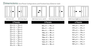 Sliding Glass Patio Door Measurements Dimensions For