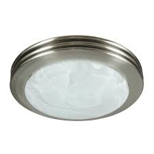 Hunter Saturn 80 Cfm Decorative Bathroom Exhaust Fan With Light In Brushed Nickel 90053 The Home Depot