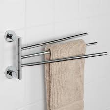 Towel Rails With Towel Triple Swivel Arm Towel Bathroom Lnnf Bathroom Towel Bar Towel Rack Towel Holder Bathroom