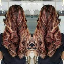You'll often see red and blonde highlights paired together. Red Burgundy Red Hair Highlights Colour Novocom Top