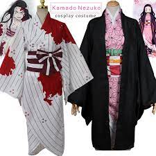 Demon Slayer Kamado Nezuko Kimono Cosplay Costume Cloak Skirt Dresses  Headwear Man Women's Kimono Kimetsu No Yaiba Anime Clothes - Cosplay  Costumes - AliExpress