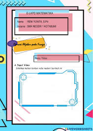 Operasi aljabar pada fungsi other contents: Lkpd Operasi Aljabar Pada Fungsi Worksheet