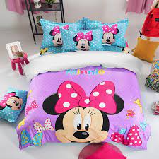 Disney mickey mouse minnie mouse donald duck cute cartoon bedding down quilt sleeve pillowcase children bedroom decoration. Minnie Mouse Doona Duvet Quilt Cover Set Single Double Queen Size Bed Cartoon Ebay