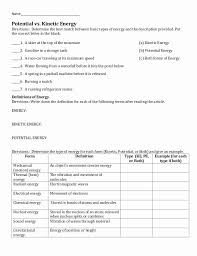 Potential Versus Kinetic Energy Worksheet Luxury Potential Vs Kinetic Energy In 2020 Kinetic And Potential Energy Potential Energy