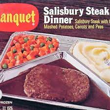 It cost less than $2! Family Size Salisbury Steaks Brown Gravy Banquet