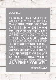 Shawshank Redemption Dear Red If You Are Reading Inspiring Motivational Quote Ebay Redemption Quotes Stone Roses Lyrics Shawshank Redemption Quotes