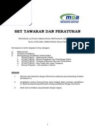 Informasi lengkap institut pertanian stiper yogyakarta (instiper) tahun 2021 mulai dari tingkat selektivitas, info pendaftaran, jurusan, serta cerita dan review para mahasiswa dan alumni. Lampiran 1 Set Tawaran Program Kemahiran Malaysia