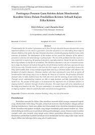 Tuhan yesus disebut guru agung karena 3. Pdf Pentingnya Peranan Guru Kristen Dalam Membentuk Karakter Siswa Dalam Pendidikan Kristen Sebuah Kajian Etika Kristen The Significance Of The Role Of Christian Teachers In Building Students Character In Christian Education A