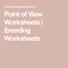 Point Of View Worksheets Ereading Worksheets Point Of View Worksheets Point White socks only by evelyn. pinterest
