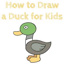 💕how to draw easter stuf. How To Draw A Duck For Kids How To Draw Easy