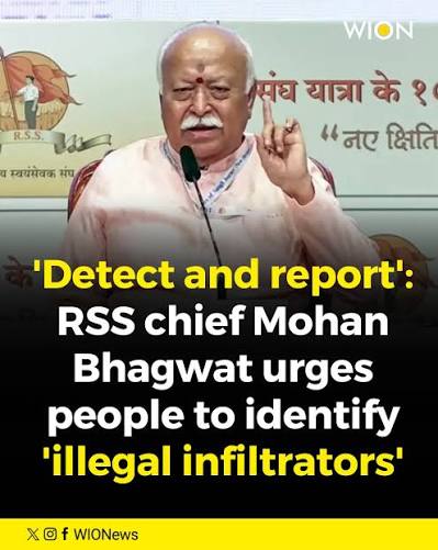 Rashtriya Swayamsevak Sangh (RSS) chief Mohan Bhagwat, while speaking at the Two-Day Lecture Series on '100 Years Of Sangh Journey - New Horizons' in Mumbai, urged people to "detect and report" the "