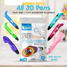 3d Pen Filament Refills 50 Stencil Ebook Bonus Glow In The Dark Color Included 1 75mm Abs 240 Linear Feet Total Of 12 Different Colors In 20 Foot Lengths Amazon In Office Products
