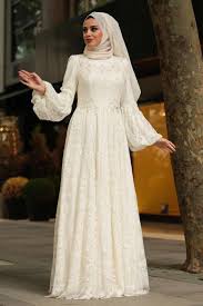 Tesetturlu Abiye Elbise Balon Kol Ekru Tesettur Abiye Elbise 3939e Tesetturisland Com The Dress Musluman Modasi Elbise