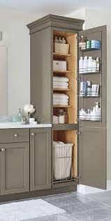 The two big shelves give you plenty of room for open storage. Our Top Storage And Organization Ideas Just In Time For Spring Cleaning Bathroom Remodel Master Bathrooms Remodel Small Master Bathroom