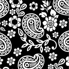 Black And White Paisley Print Black And White Paisley Party Supplies Kids Party Supplies Up To 50 Off Free Shipping Paisley Art Paisley Stencil Paisley Design