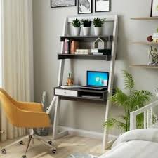 Maybe you would like to learn more about one of these? Modern Ladder Desk With Drawer Furniture Wood White Finish Home Office Compact Ebay