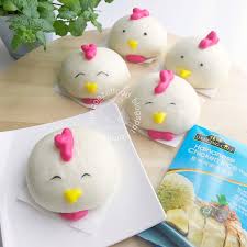 easy chicken mushrooms steamed bun pao 简易鸡肉包 resep makanan resep makanan