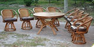 Vintage Brown Jordan Rattan Dining Set With 8 Chairs Table From Furnish Me Vintage Florida Furniture Dining Set Dining