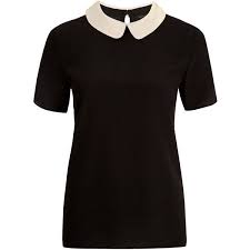Marc By Marc Jacobs Black Alex Silk Top Jacob Black Silk Top Peter Pan Collar Shirt